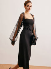 Two-Piece Sheer Shrug Jersey Tube Dress